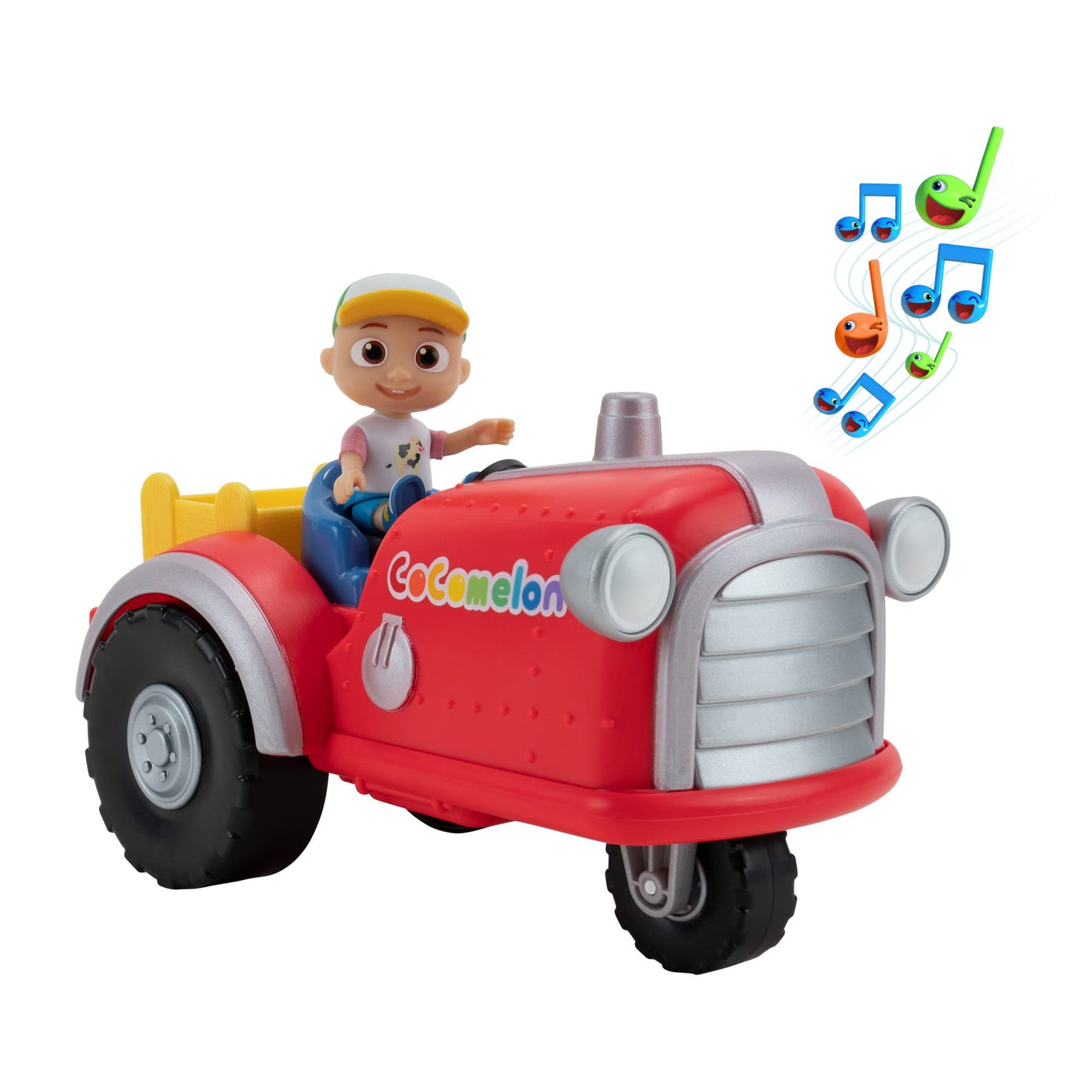 Cocomelon Official Musical Tractor w/Sounds & 3-inch JJ Figurine, Macdonald Song