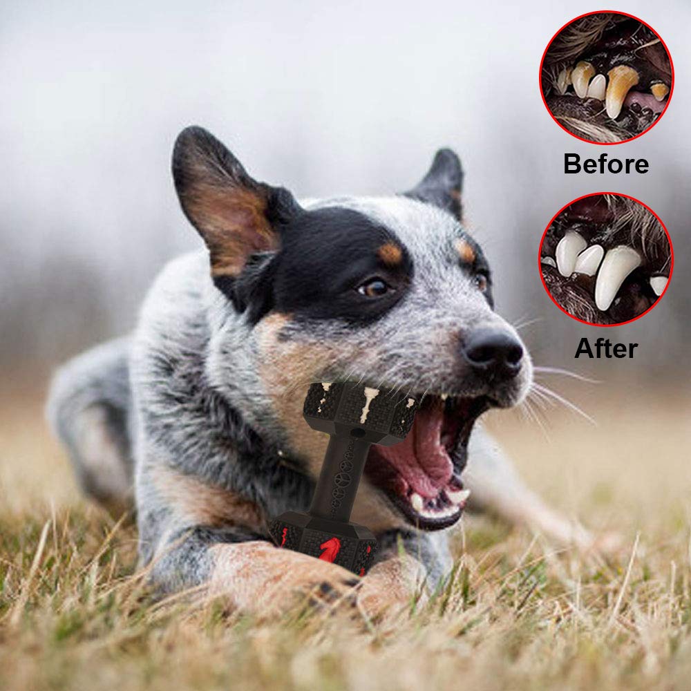 Dog Chew Toys for Aggressive Chewers Non-Toxic Dental Pet Toy forLarge DogsBlack