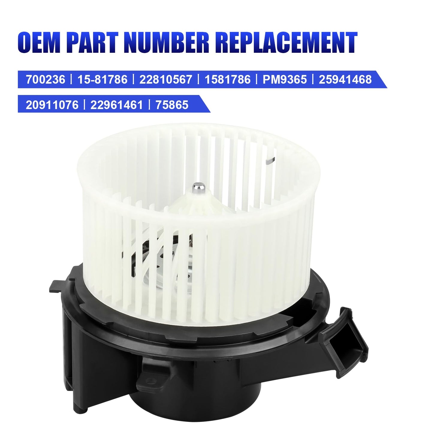 HVAC AC Blower Motor/Fan Fits Select Chevy, GMC, Saturn, Buick, Replaces 700236