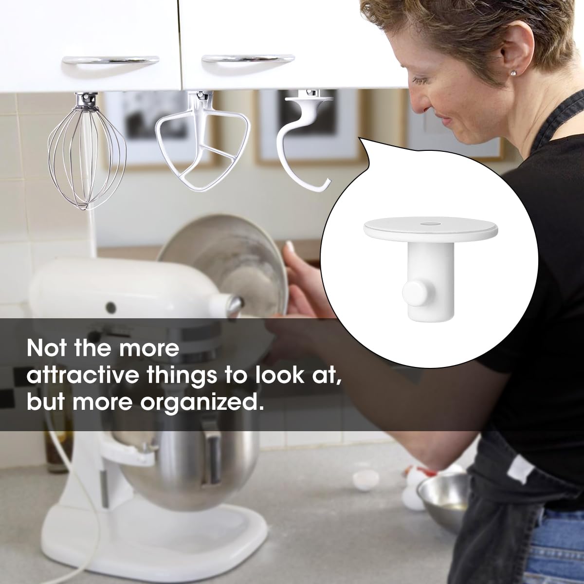 Aieve 4 Pack Stand Mixer Attachment Holders Compatible with Kitchenaid Mixer Acc