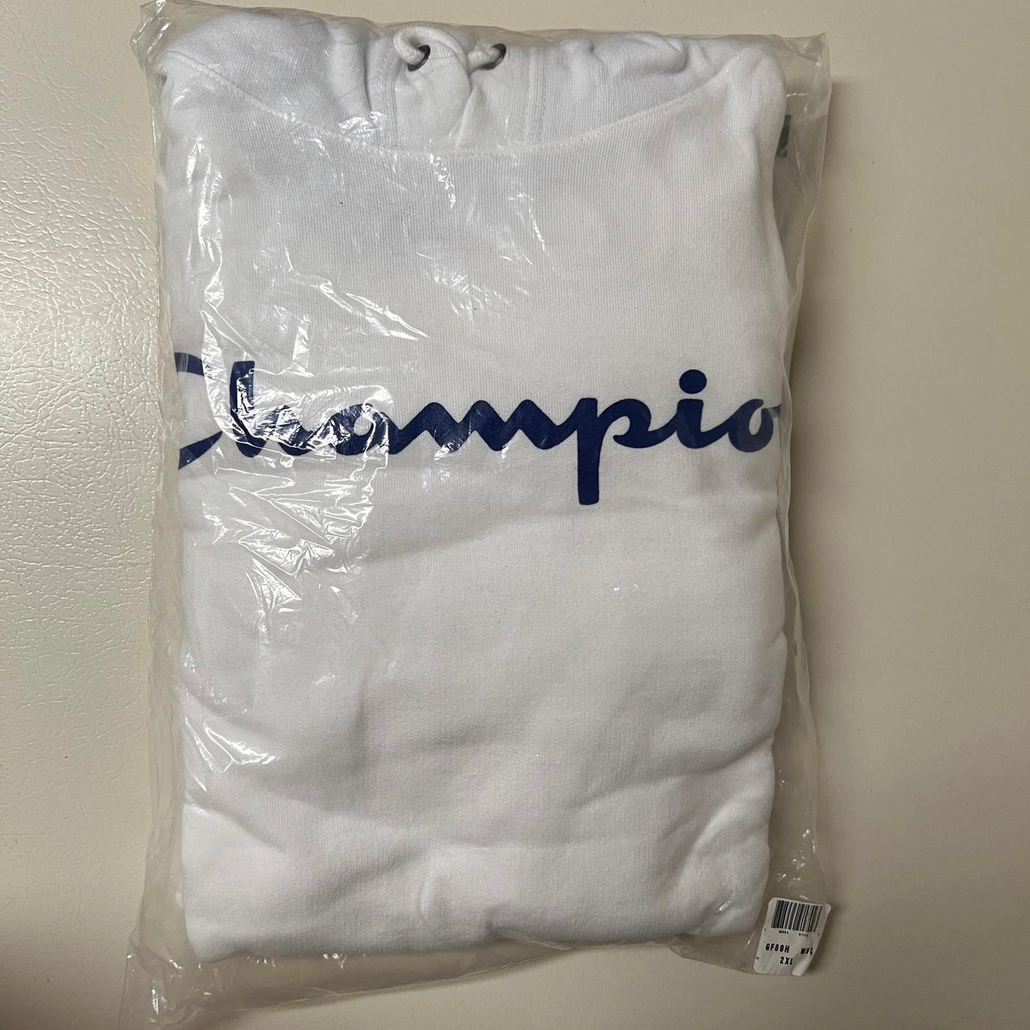 Champion Men's White Hoodie Sweatshirt