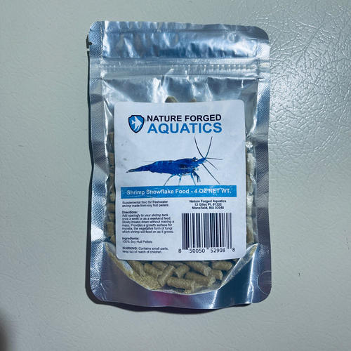 Shrimp Snowflake Natural Soy Hull Pellets for Freshwater Shrimp 4 OZ