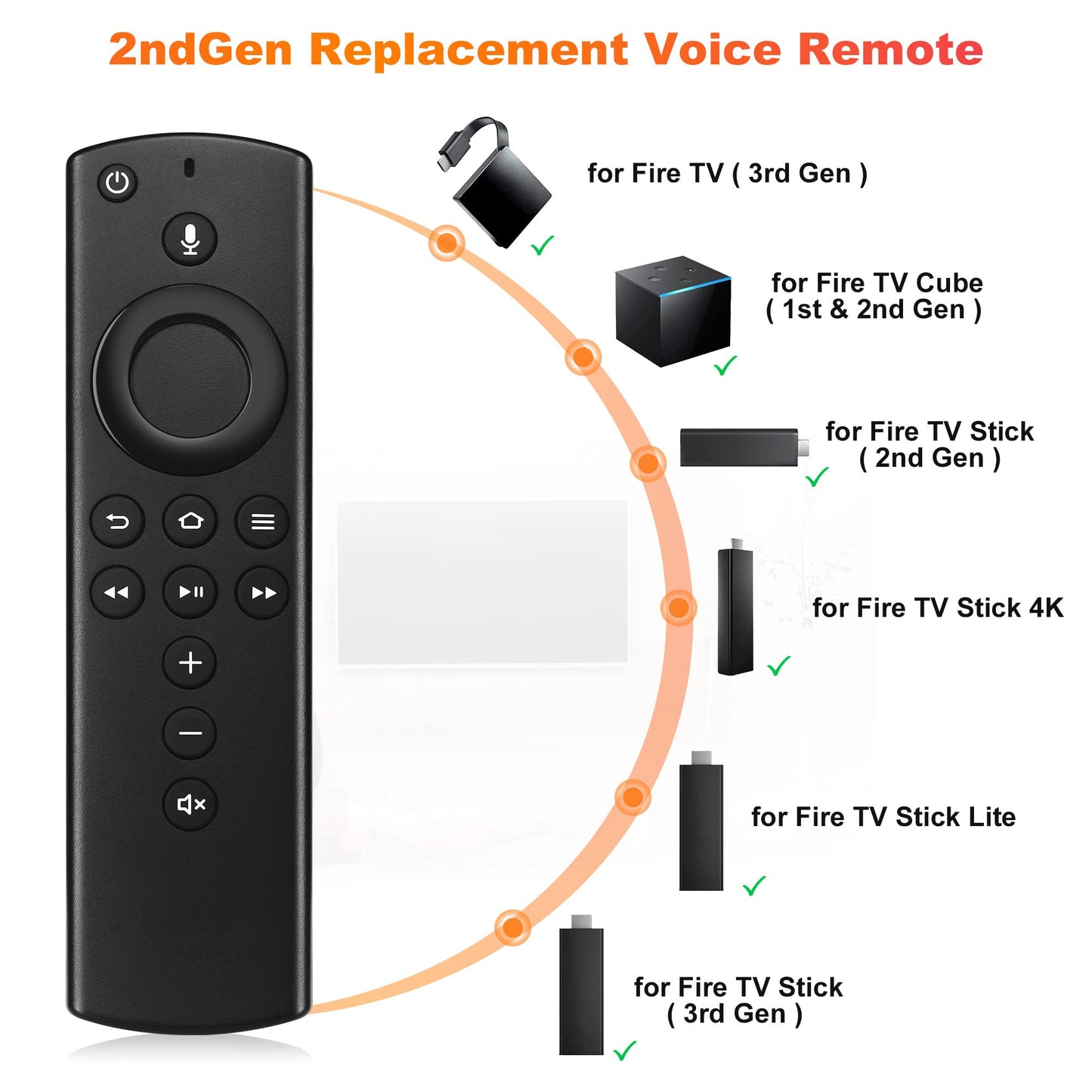 3 replacement remote BUNDLE - 2x Voice Fire Stick & 1x Toshiba TV ONLY