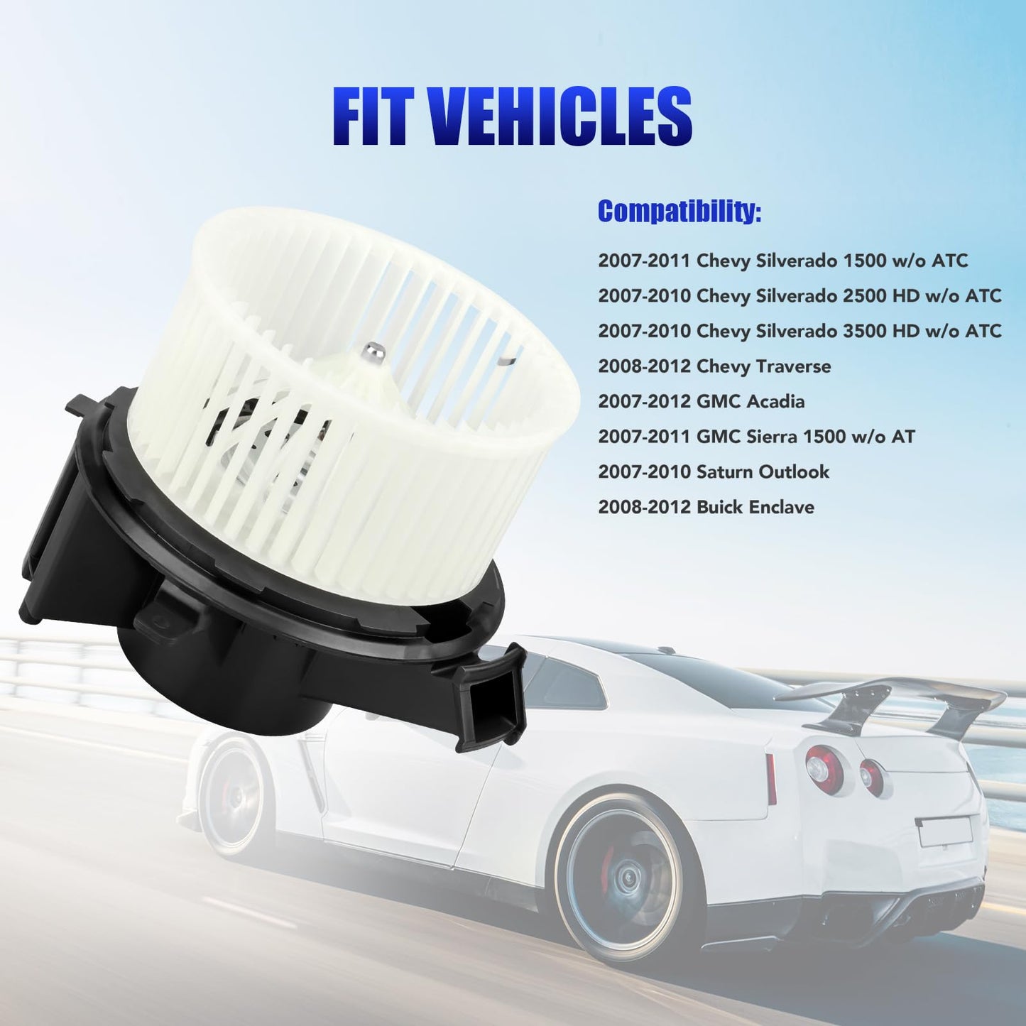 HVAC AC Blower Motor/Fan Fits Select Chevy, GMC, Saturn, Buick, Replaces 700236