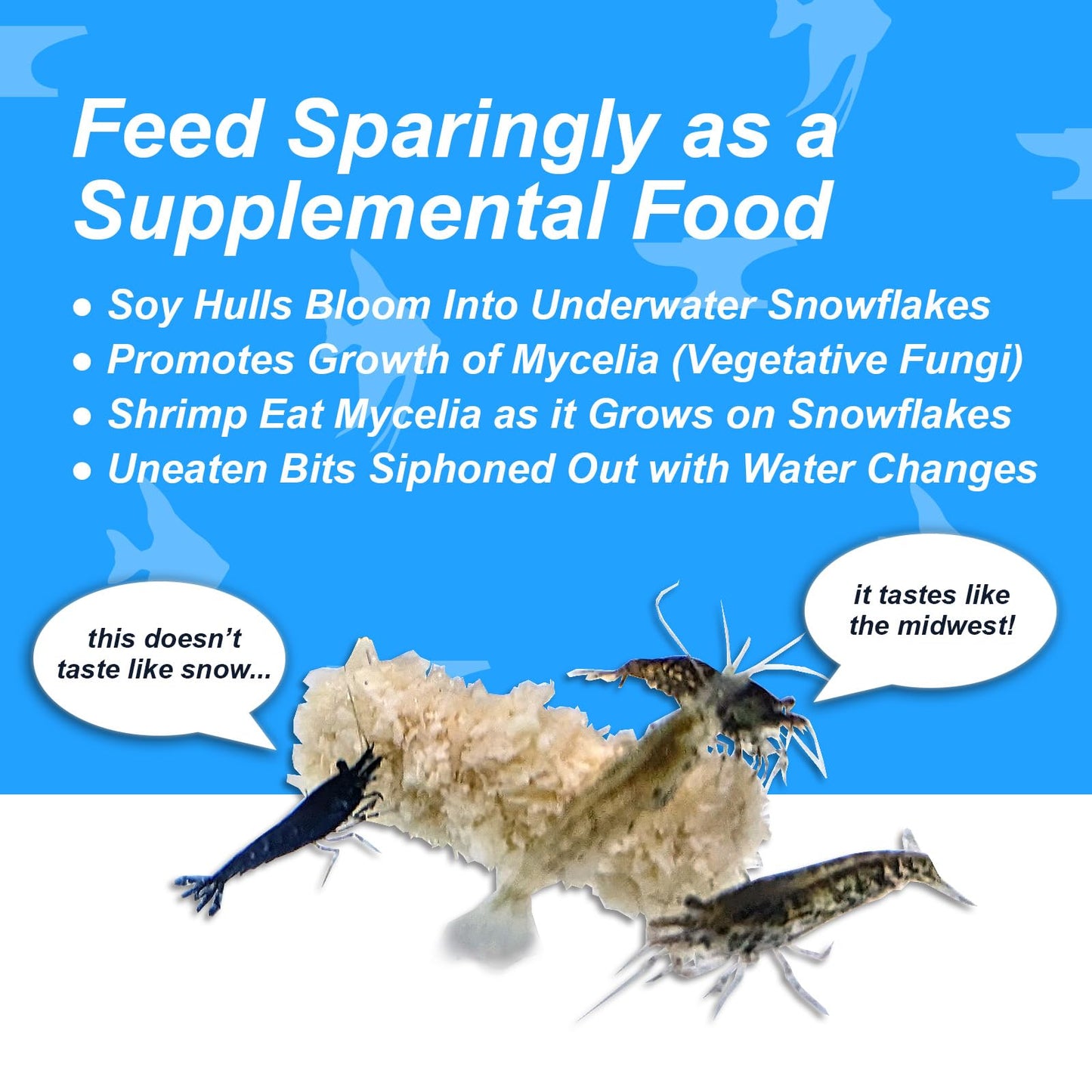 Shrimp Snowflake Natural Soy Hull Pellets for Freshwater Shrimp 4 OZ