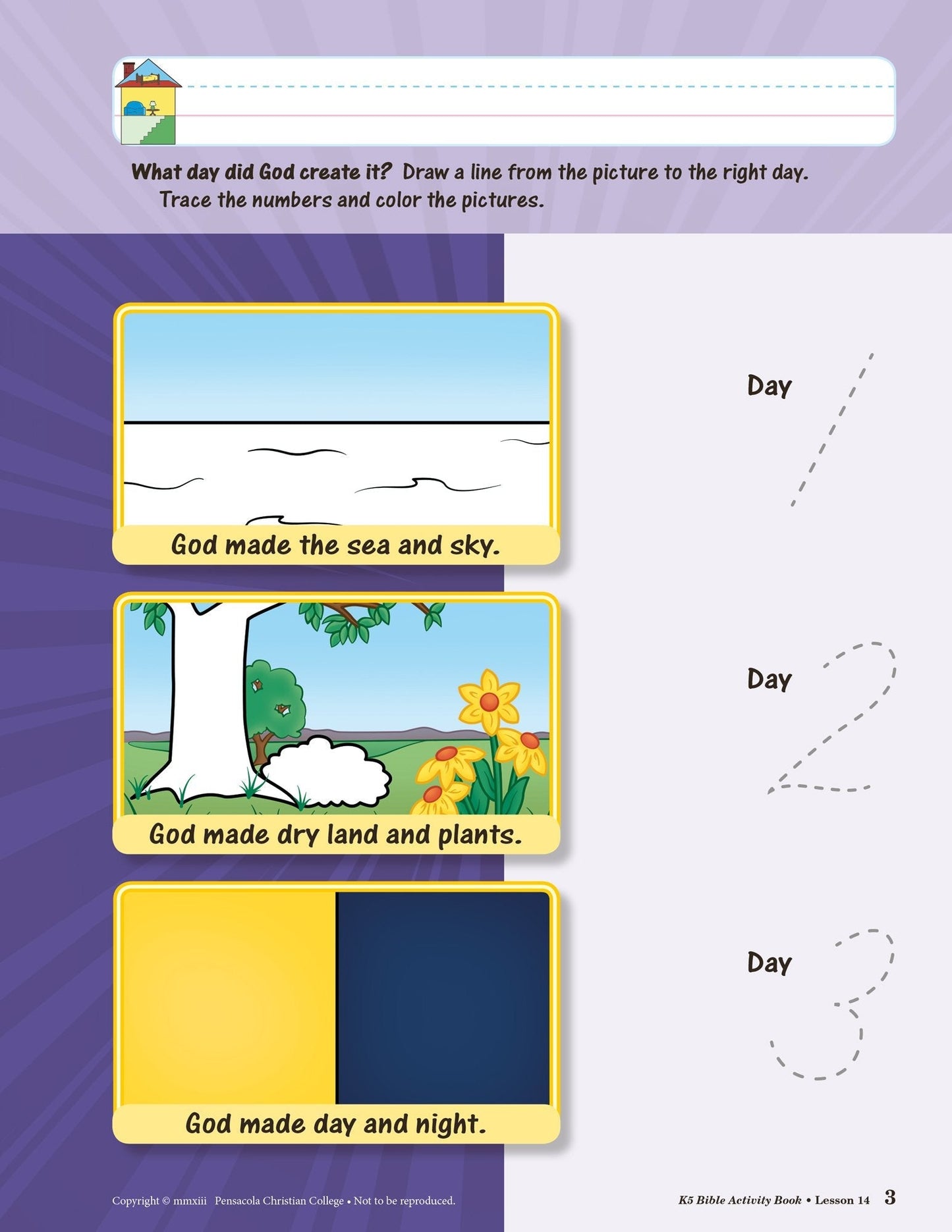 K5 Bible Activity Book - Abeka Bible Coloring and Activity Book