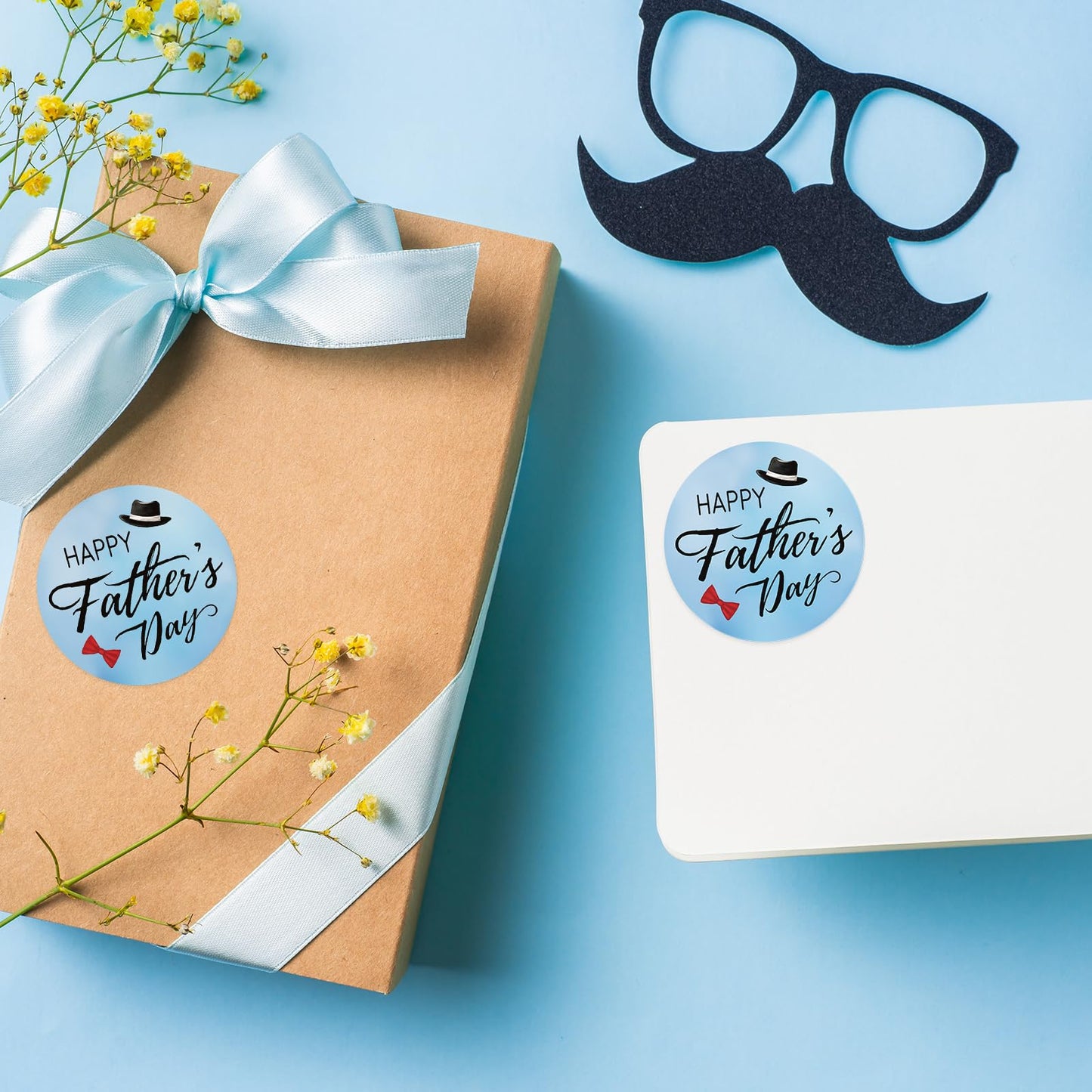 Happy Father's Day Label Stickers Roll, 500 PCS Father's Day Gift Tag, 1.5 inch