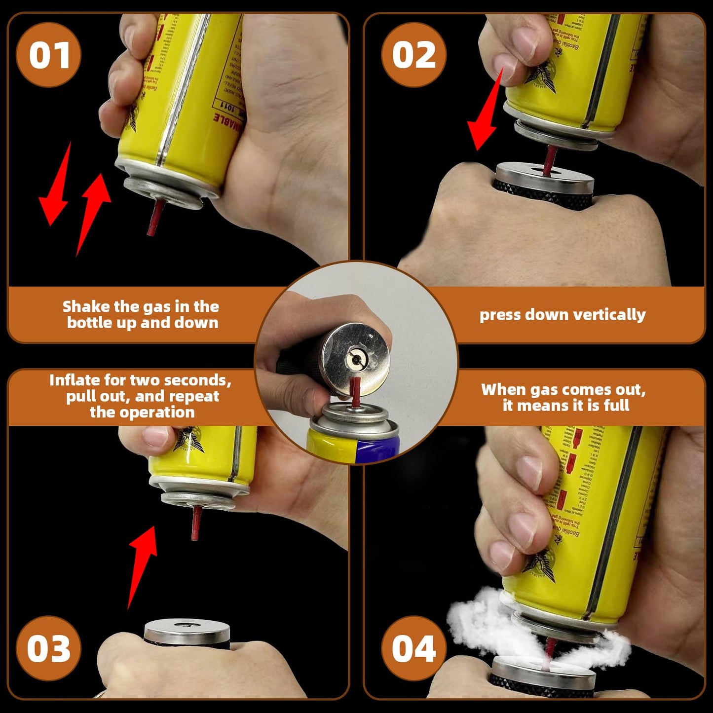 Butane Torch Lighter, Dual Flame Mode Torche, Refillable, Adjustable Flame Blow