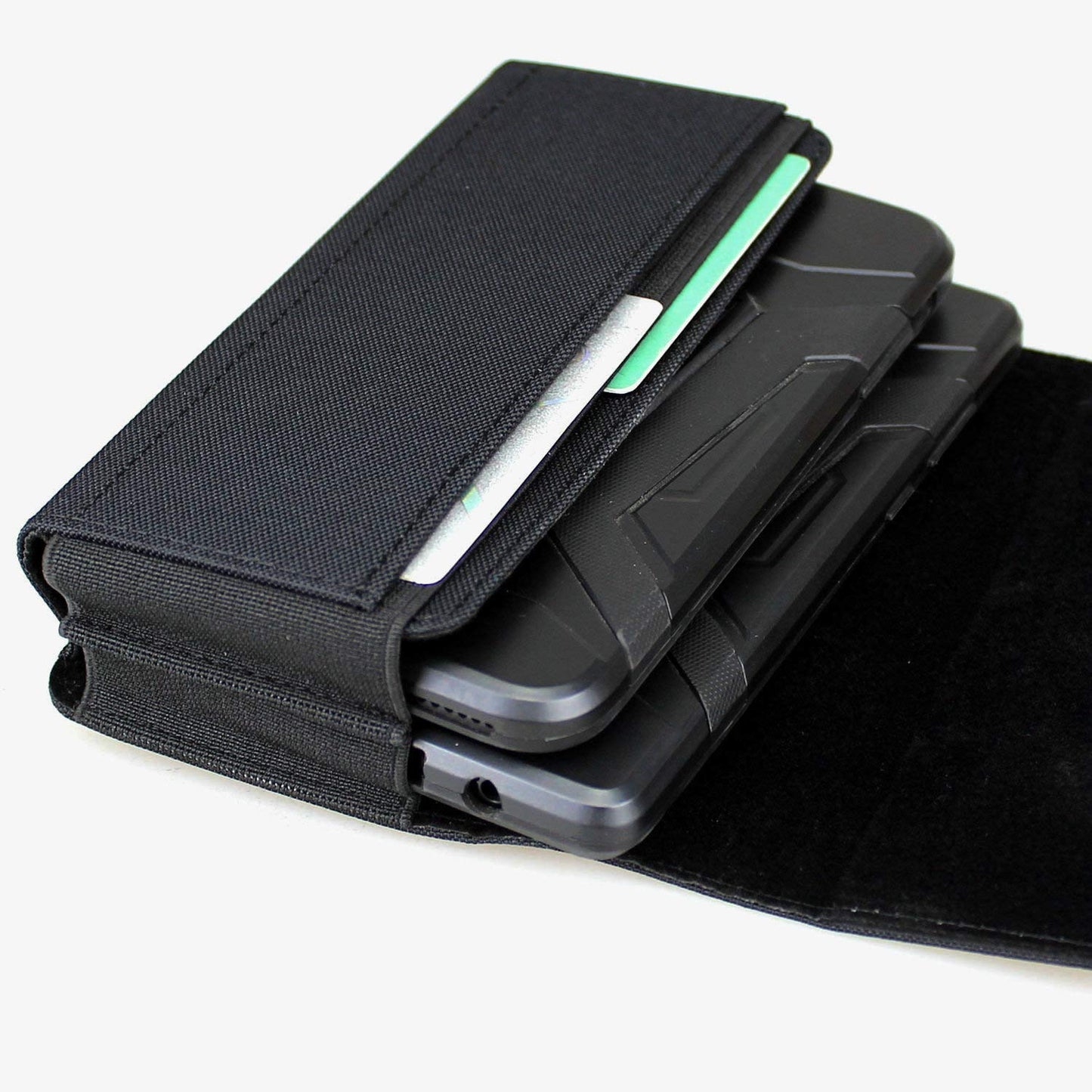 aubaddy Dual Phone Holster Pouch Case for 2 Phones, Double Decker Belt Clip Case for All iPhone (16 15 14 13 12 11) Pro Max/Plus, Samsung Galaxy (S23 S22 S21 S20) Ultra/Plus/Fe (Large)