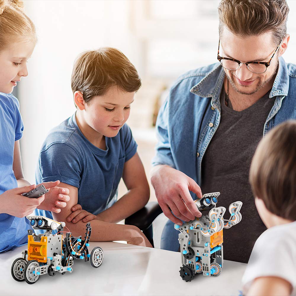 STEM Toy Build 12 Solar-Powered Robots Kit, Kids 8-13, Science Project or Gift