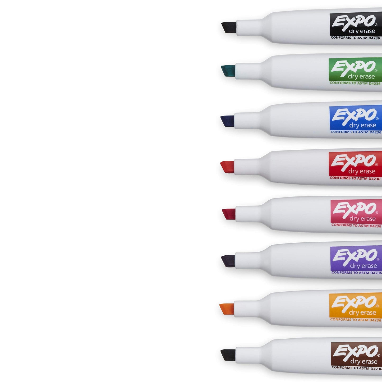 EXPO Magnetic Dry Erase Markers with Eraser, Chisel Tip, Assorted, 8 Count