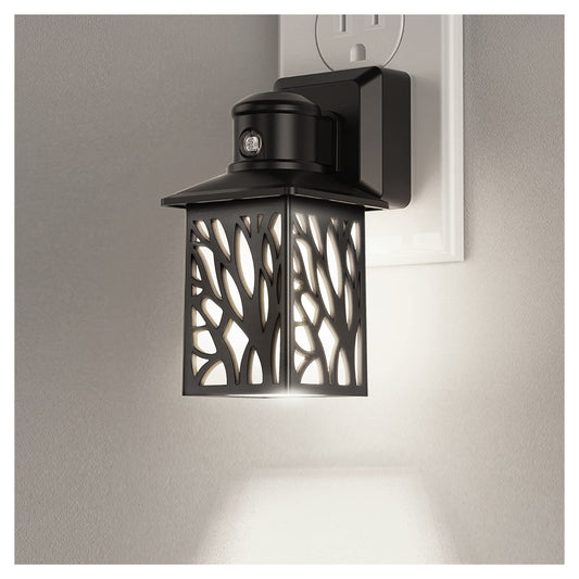 Night Light Plug in, 5000K Daylight, Dimmable (30/60lm), Vintage Black 6 Pack