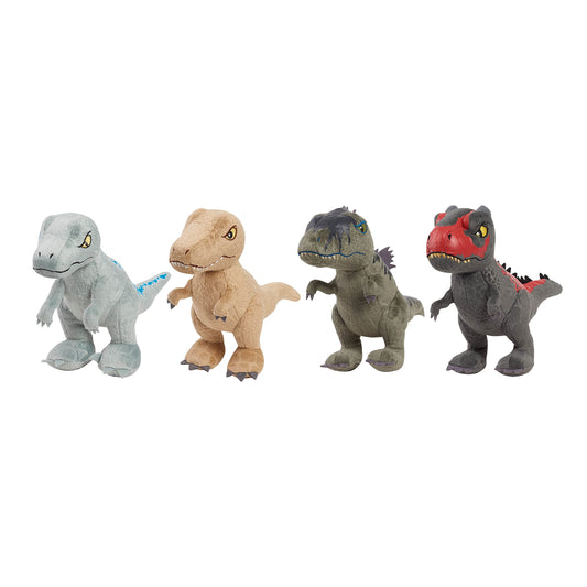 Just Play Jurassic World Plush Collector Set, 4-pieces, 7-inch Dinosaur