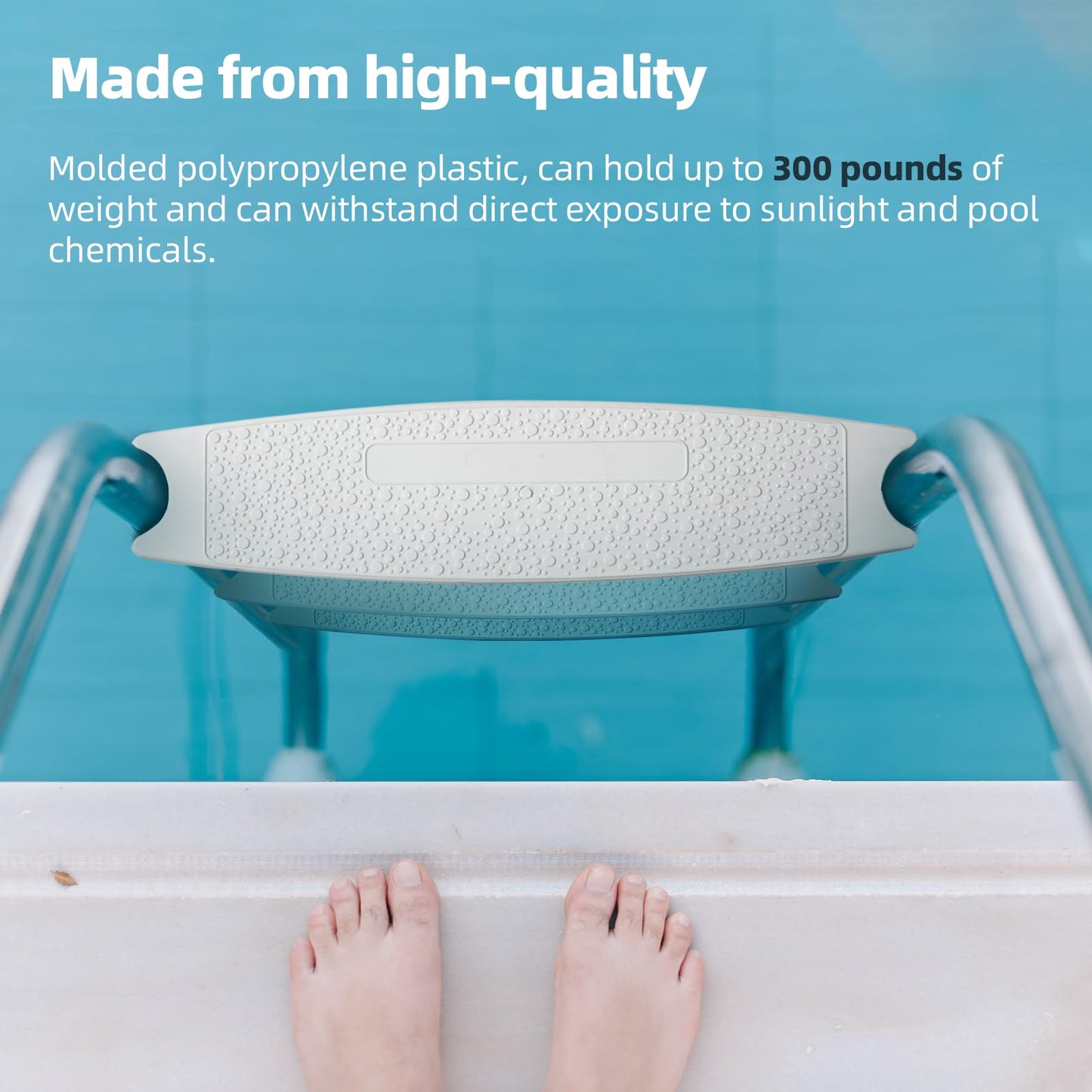 TonGass 3-Pack, White 18" Universal Pool Ladder Steps Replacement parts