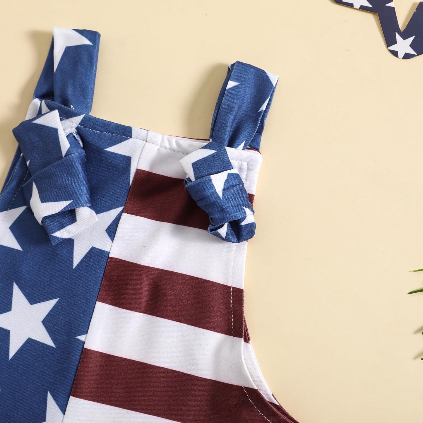 July 4th Baby Outfit Stars Stripes Romper Independence Day Overalls 6-12 Months