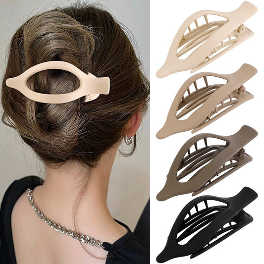 4Pcs Hair Clips Large Hair Claw Clips Matte Neutral Hair Clip Hair Accessories