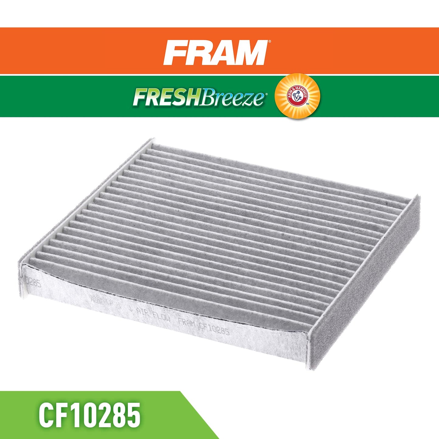 FRAM Fresh Breeze Cabin Air Filter with Arm & Hammer Baking Soda, CF10285