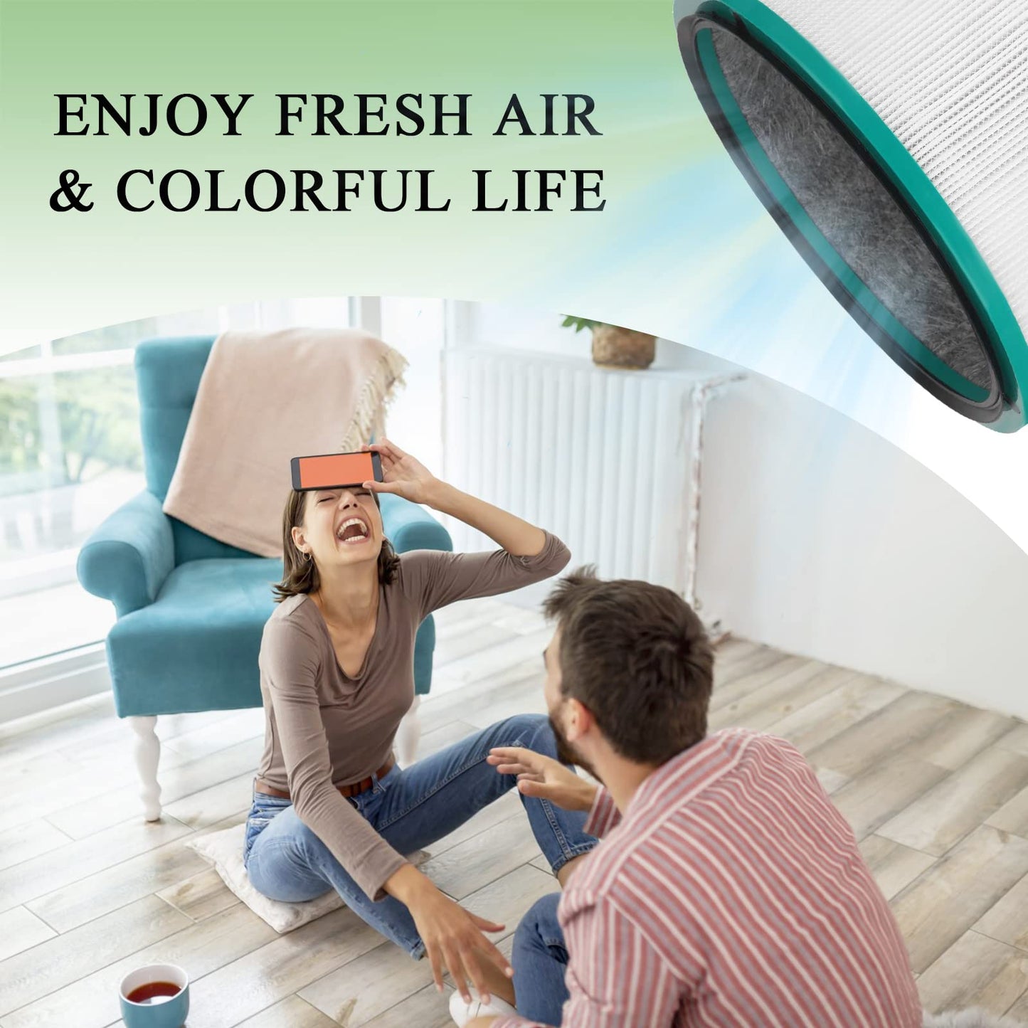 Air Filter Replacement for Dyson DP01 DP02 Desk Air Purifiers, Part # 968125-03