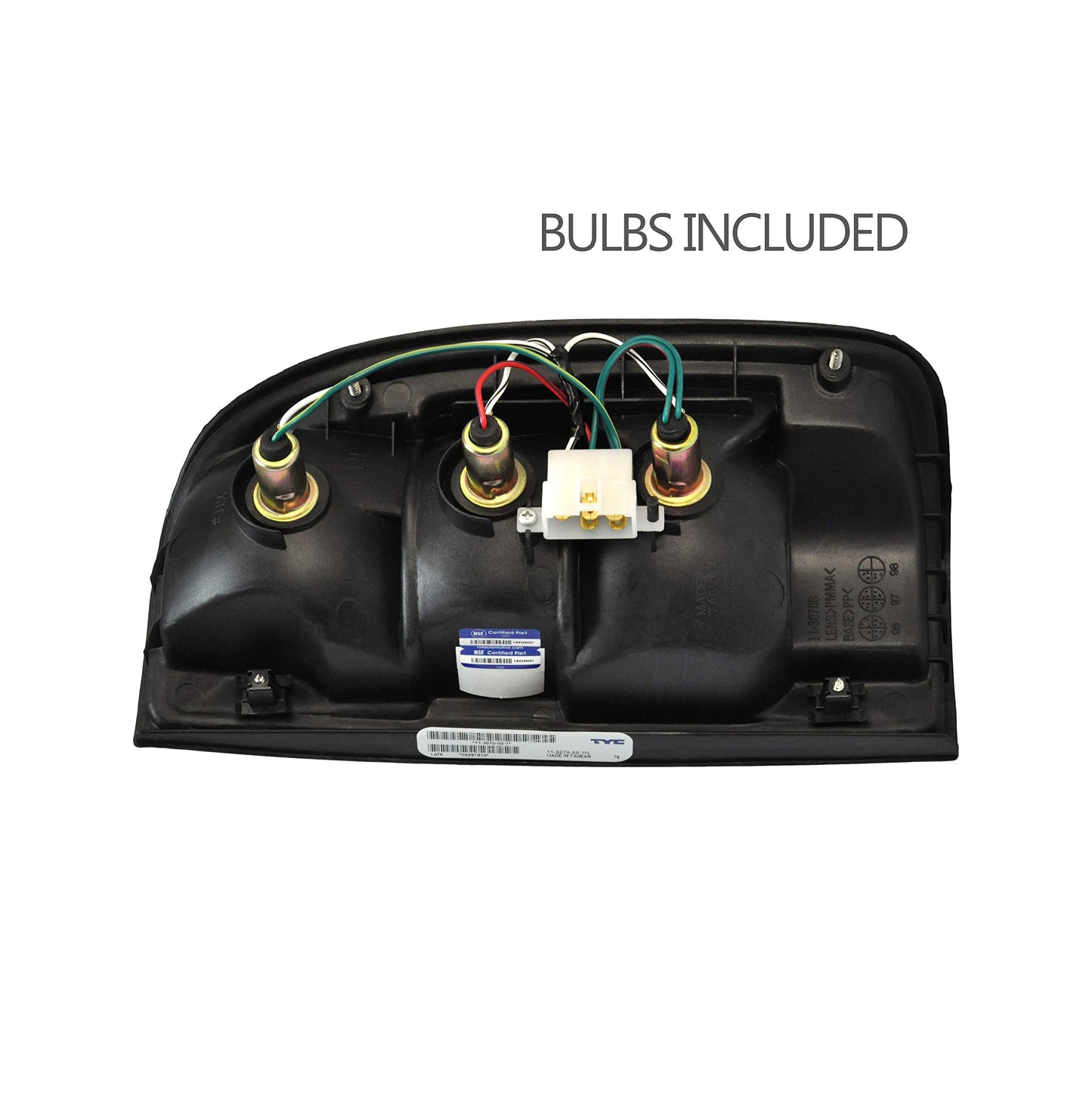 Driver Side (LH) Tail Light Lamp for 95-00 Toyota Tacoma TO2800116 WITH BULBS