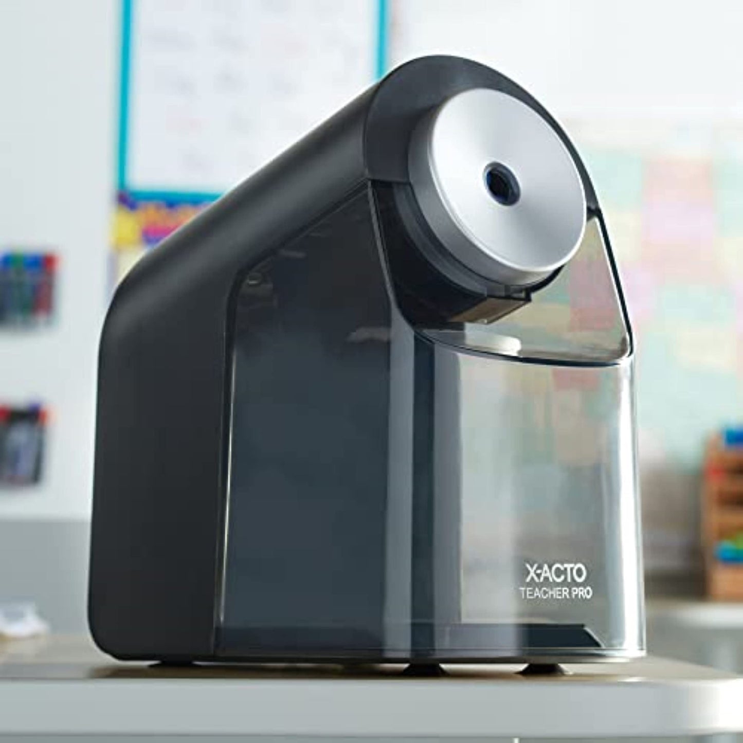 X-ACTO Electric Pencil Sharpener,With Auto Adjust Dial,SafeStart,Smartstop Black
