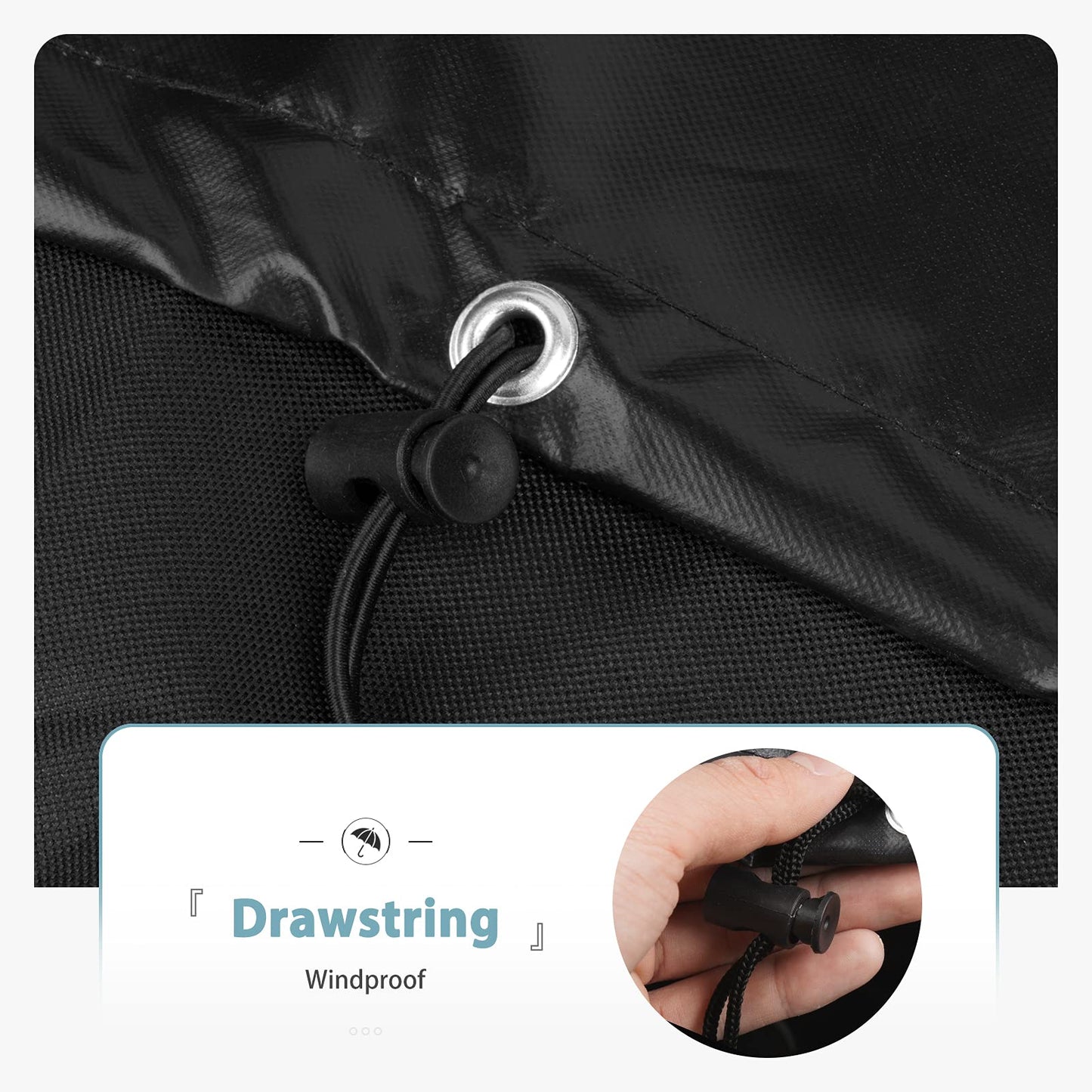 Square Fire Pit Cover, , Waterproof and Windproof, 32 x 32 x 24 Inches, Black