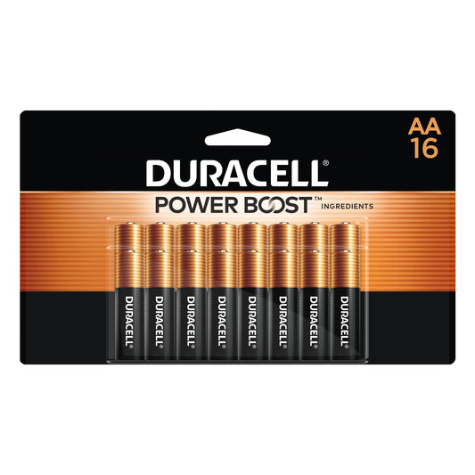 Duracell Coppertop AA Batteries w/ Power Boost Ingredients, 16 Count, Double A