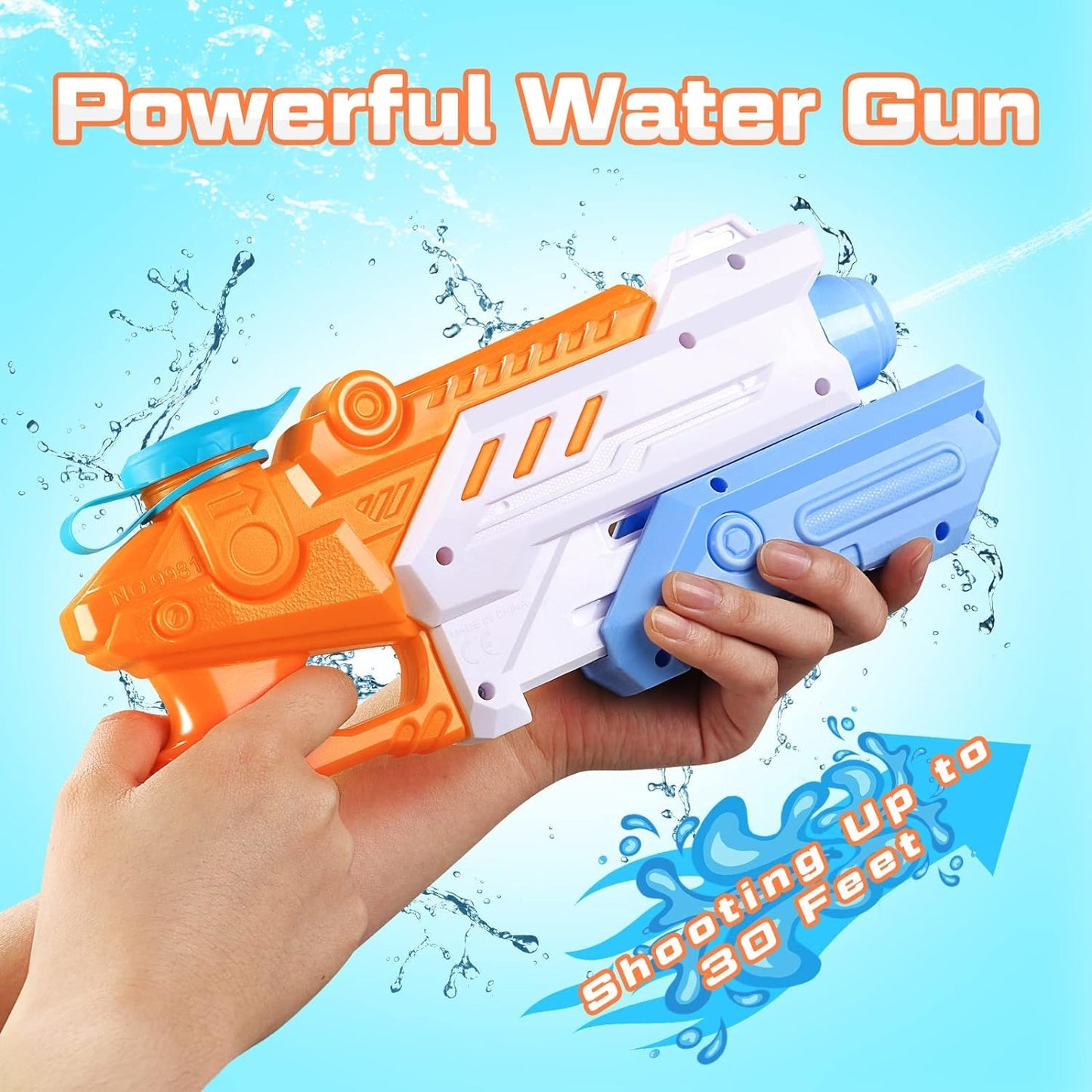 4 Pack Water Guns for Kids Adults - Super Squirt Watergun Soaker Long Shooting R