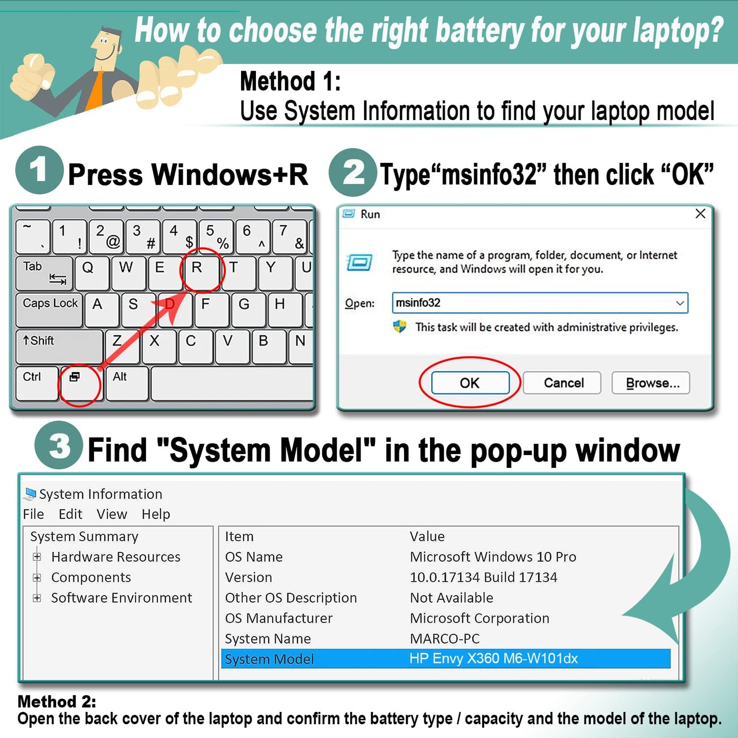 38WH F62G0 39DY5 Battery for select Dell Inspiron 13 7000 & select Vostro 13