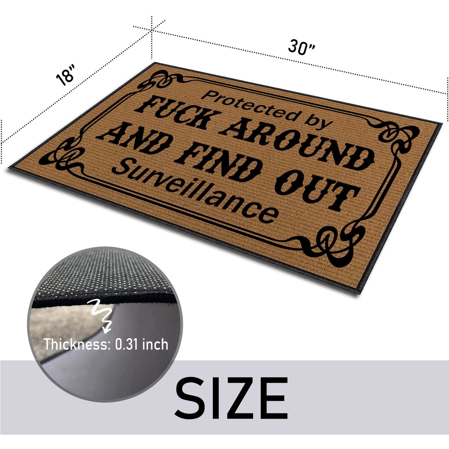 Welcome Mats for Home Entrance, Funny Door Mats for Front Door 30X18 Inch
