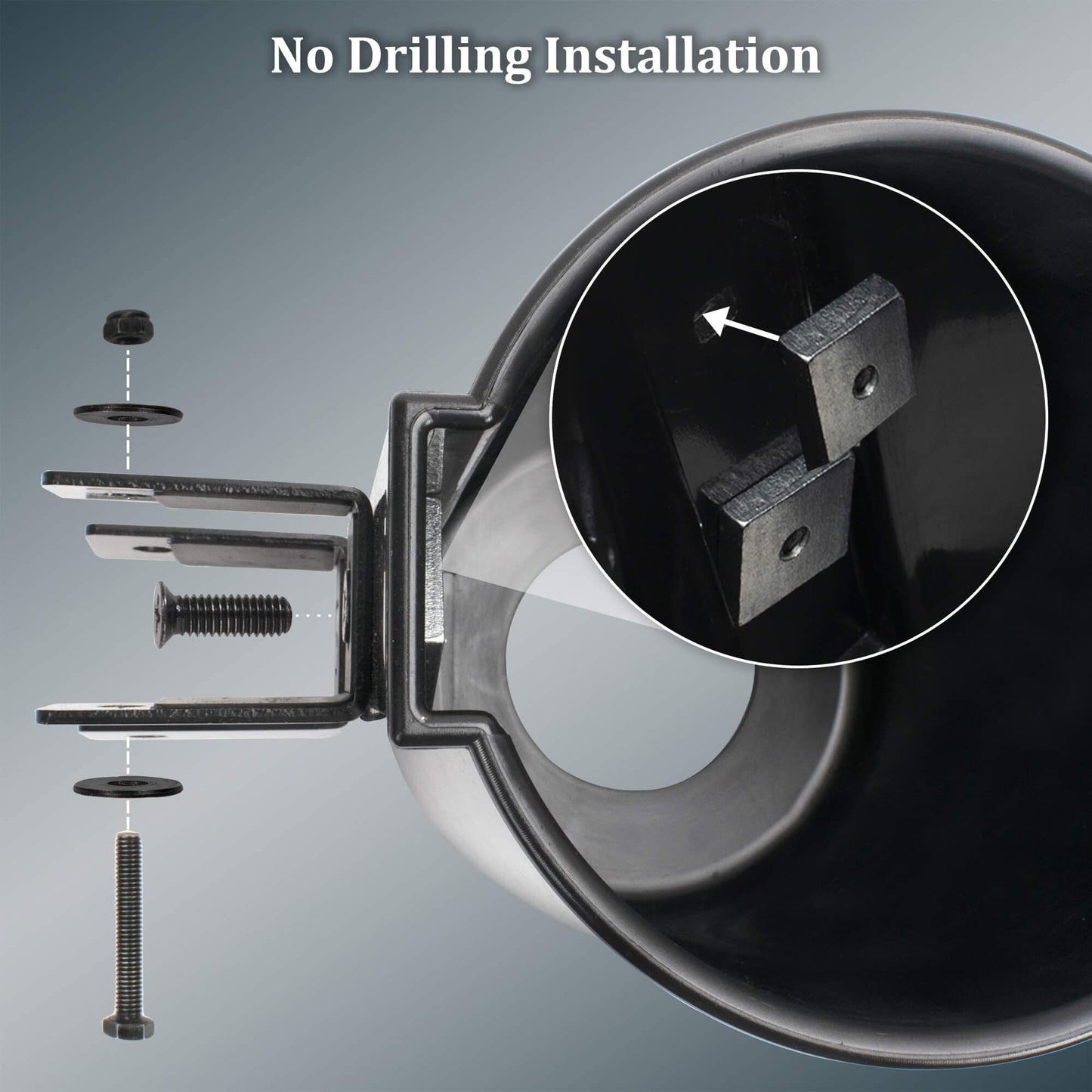 Golf Cart Sand Bottle with Holder, No-Drilling Universal Golf Sand Bottle, Divot