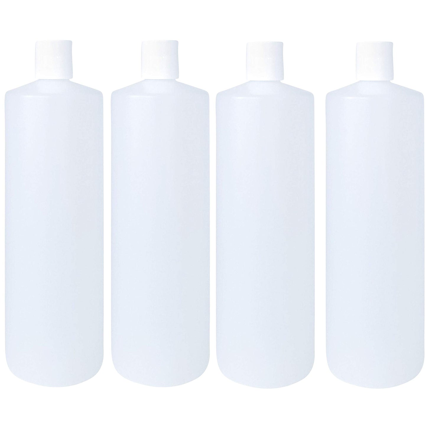 32oz  HDPE Plastic Cylinder Squeeze Bottles with Dispensing Press Disc Top Caps