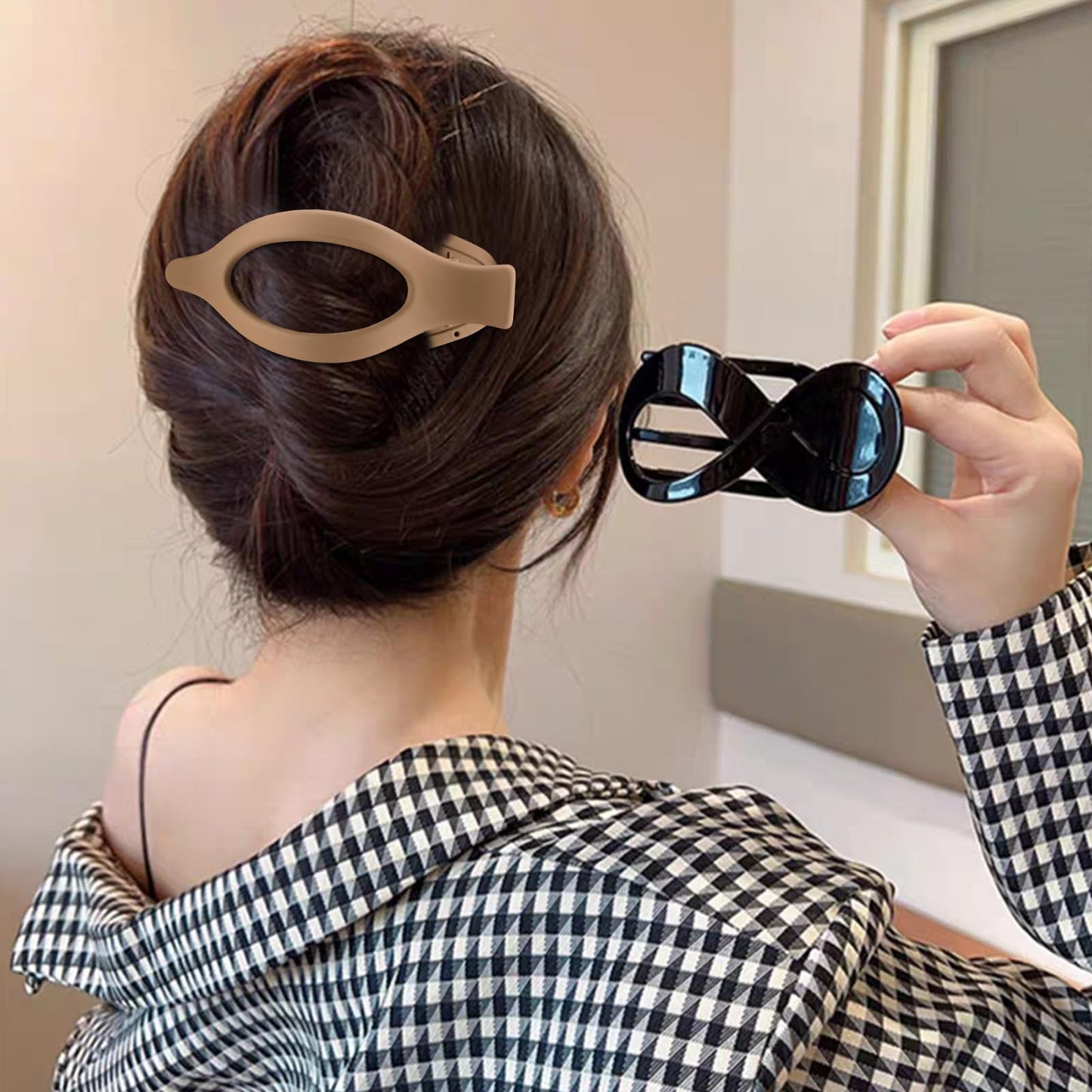 4Pcs Hair Clips Large Hair Claw Clips Matte Neutral Hair Clip Hair Accessories