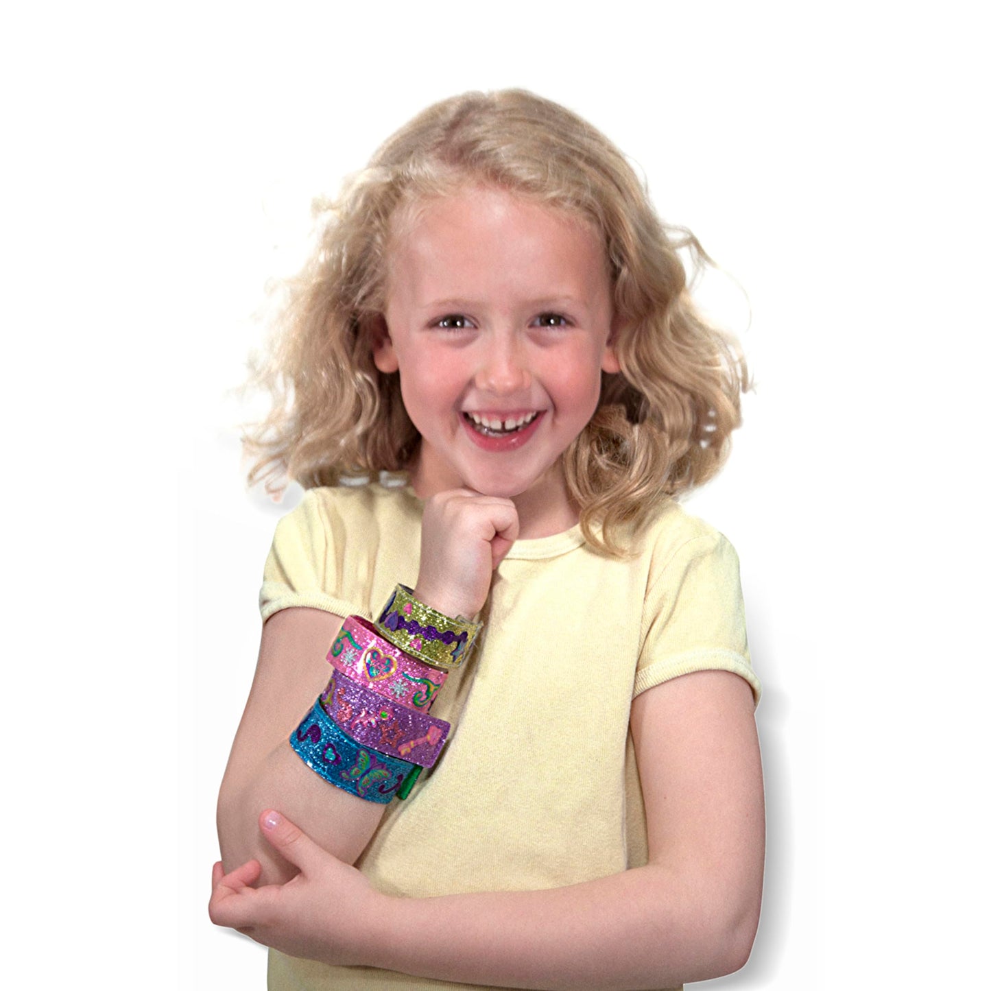 Melissa & Doug Design-Your-Own Bracelets With 100+ Sparkle Gem Glitter Stickers