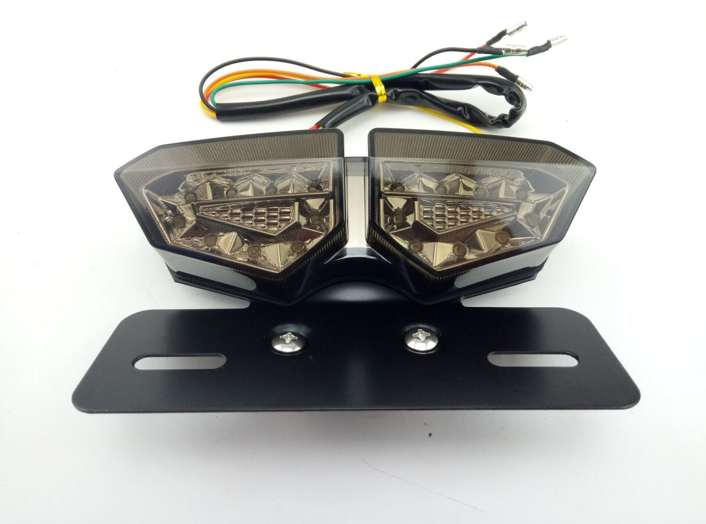 Turn Signal Lamp License Plate Bracket Smoke Lens Integrated Tail Light