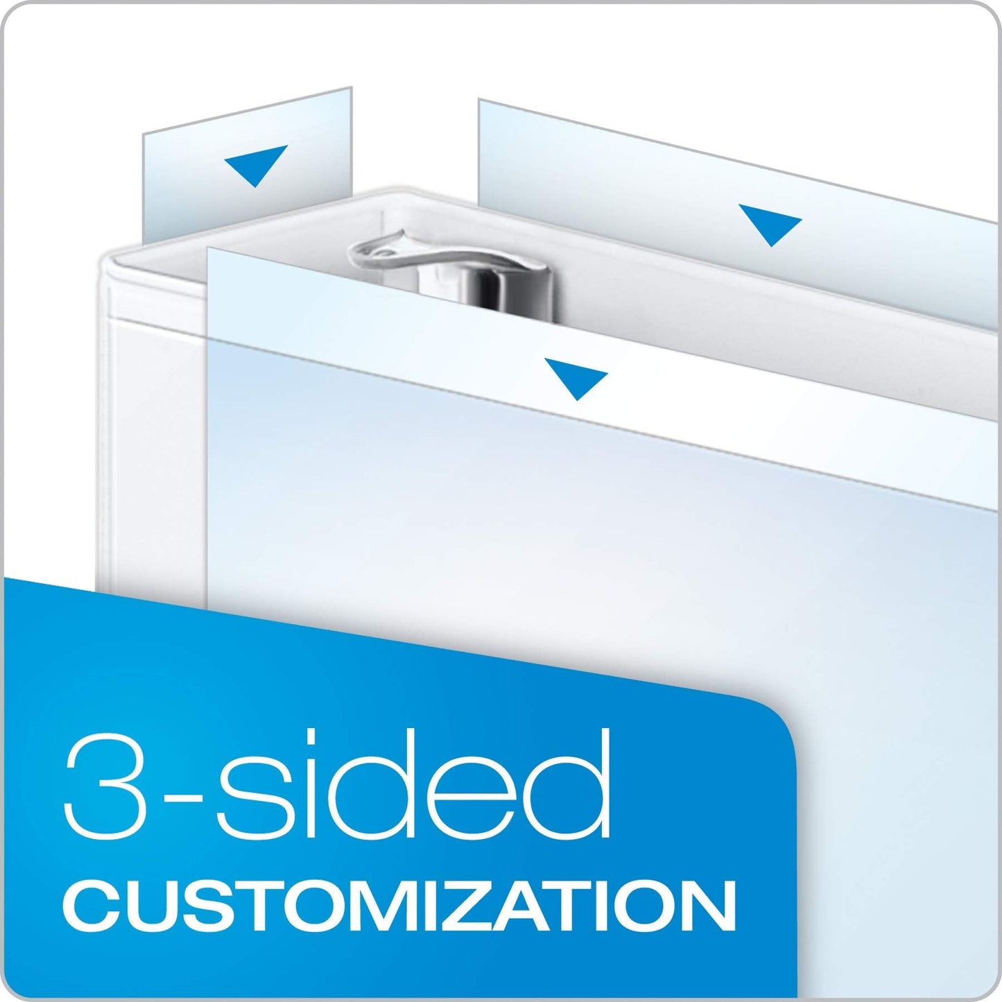 5-Pack - 2" D-Ring Binder, 425 Sheet Capacity, ClearVue Cover, White (49120)