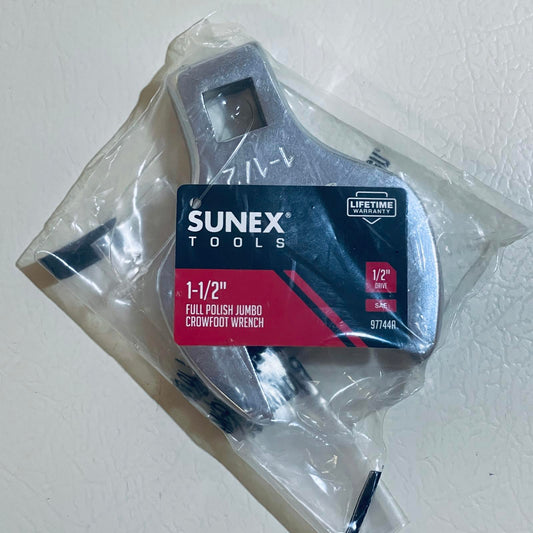 Sunex 1-1/2" Full Polish Jumbo Crowfoot Wrench - 1/2" Drive