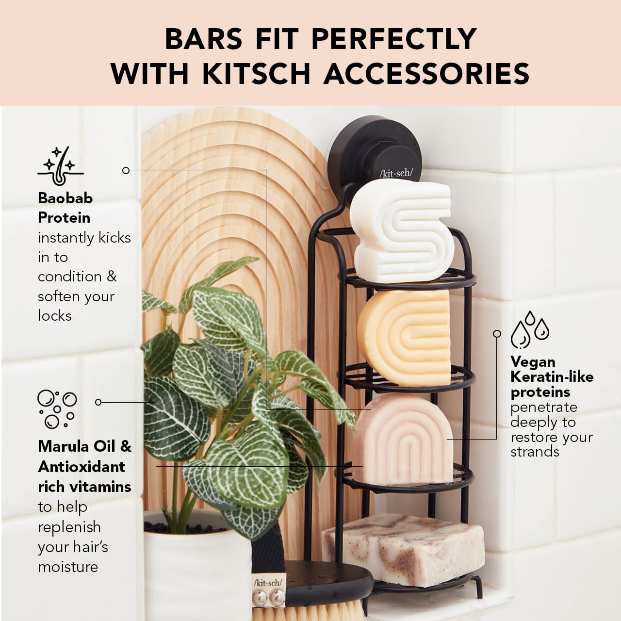 Kitsch Strengthening Solid Treatment Bond Repair To Restore Replenish Hair 2.7oz