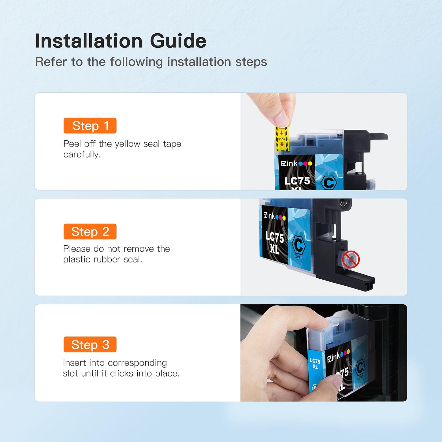 E-Z Ink Compatible Ink Cartridge Replacement for Brother LC75 LC71 LC79 XL BEST by 8/2025