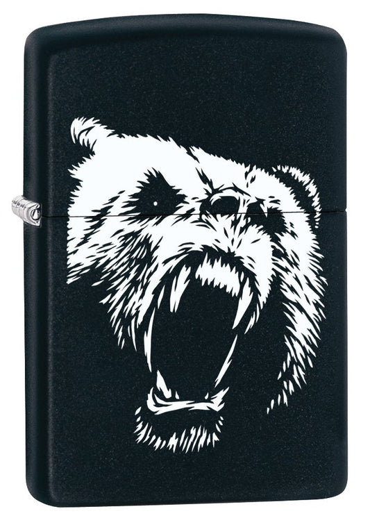 Zippo Lighter: Grizzly Bear - Black Matte 78276