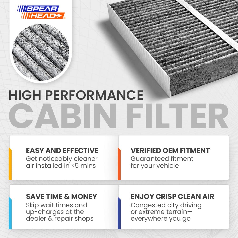 Spearhead Odor Defense Breathe Easy Cabin Filter, up to 25% longer, (BE-134)