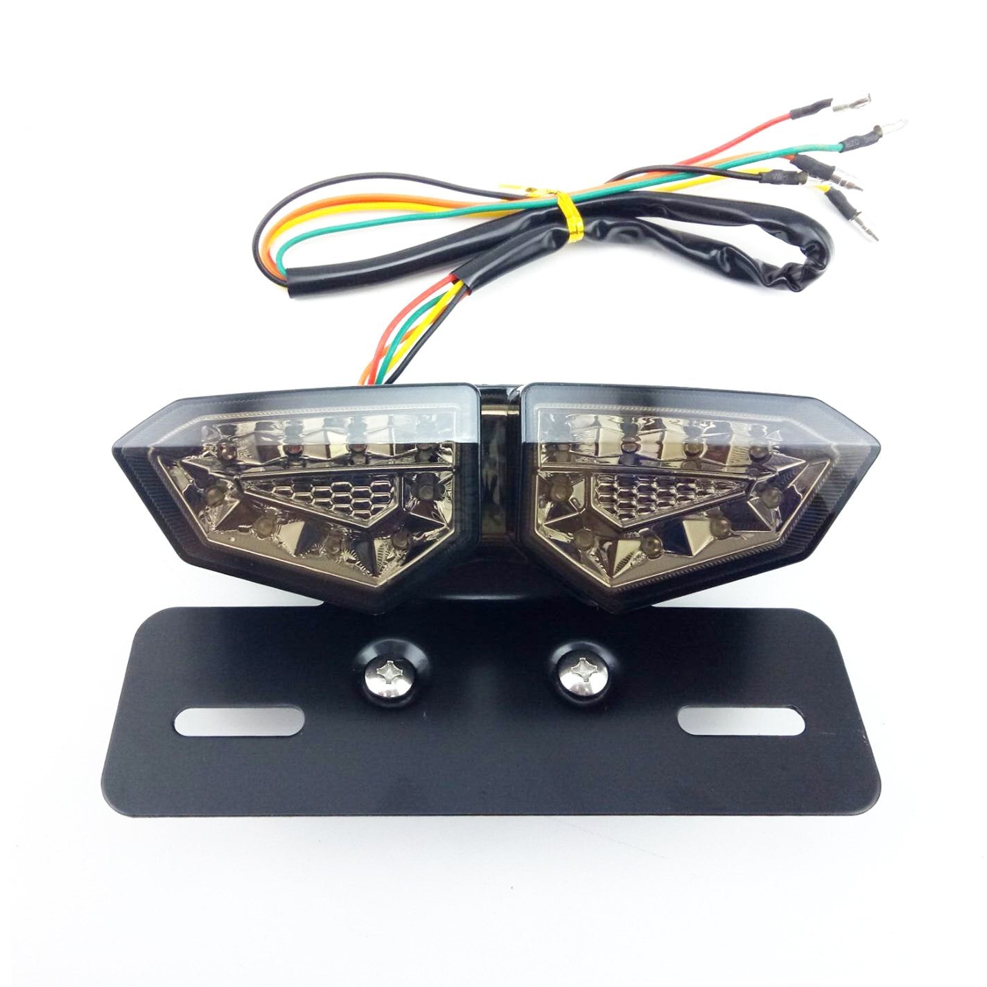 Turn Signal Lamp License Plate Bracket Smoke Lens Integrated Tail Light