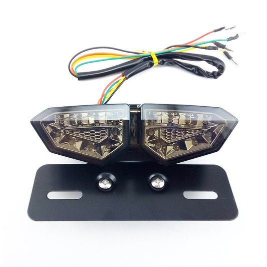 Turn Signal Lamp License Plate Bracket Smoke Lens Integrated Tail Light