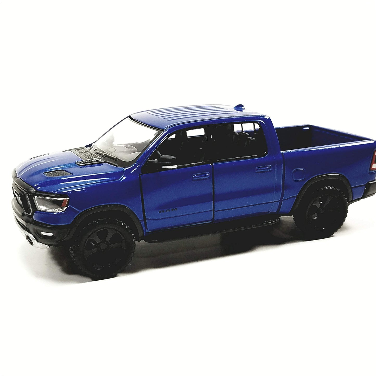 2019 Dodge Ram 1500 Pick Up Truck 1/46 Scale Diecast Model by Kinsmart - BLUE