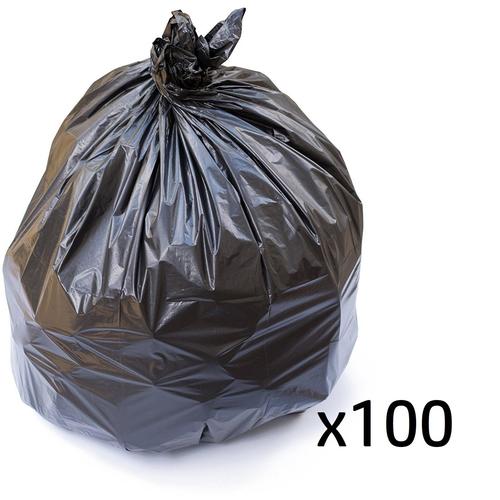 60gal 38x58 Low Density .5-.7mil Large Black Garbage Bags, 100pack