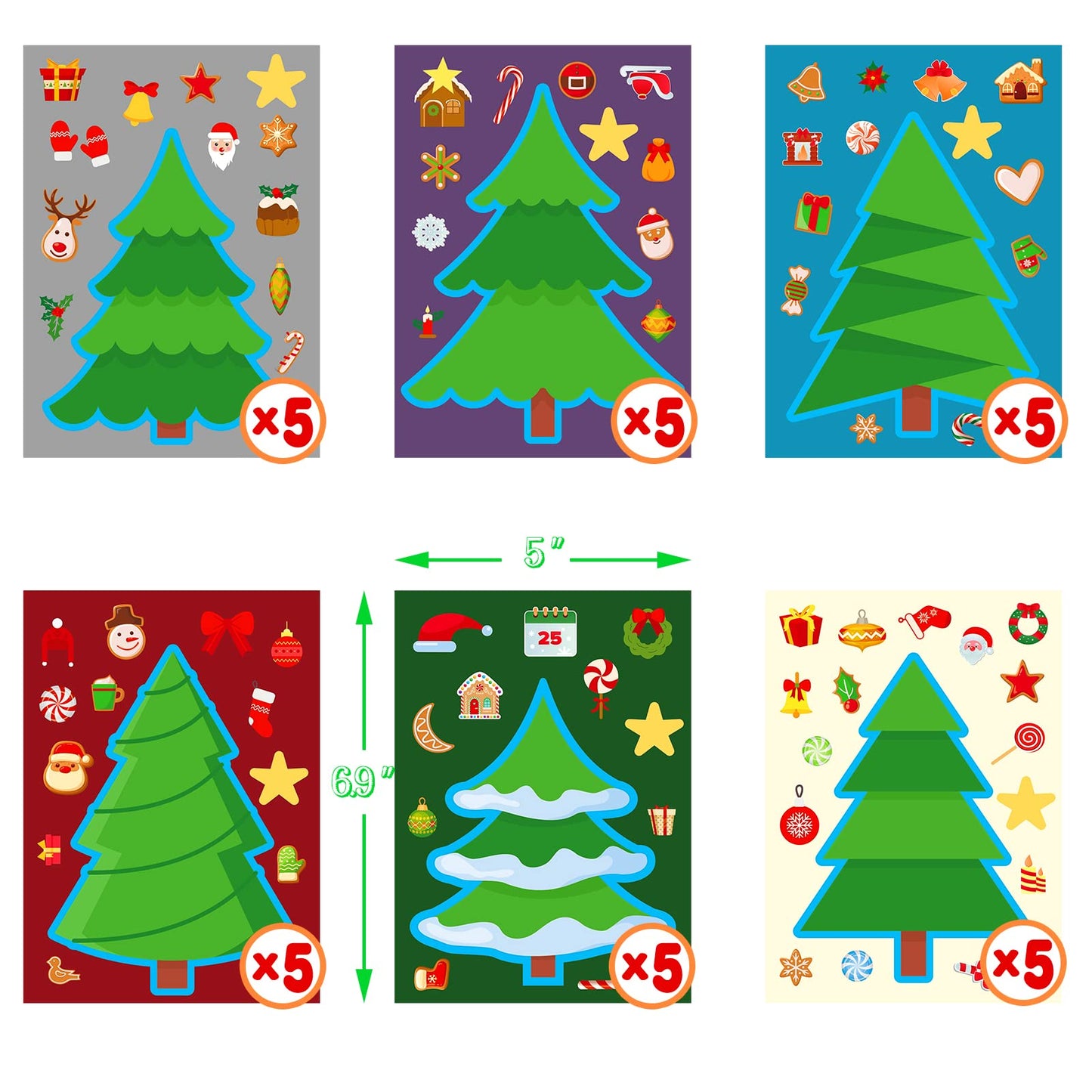Christmas Stickers for Kids, 30 Sheets Make a Tree Stickers