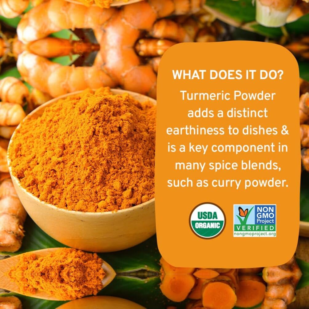 Spice Train Organic Turmeric Powder w/ Curcumin 397g/14oz, Organic / Gluten Free EXP 12/25