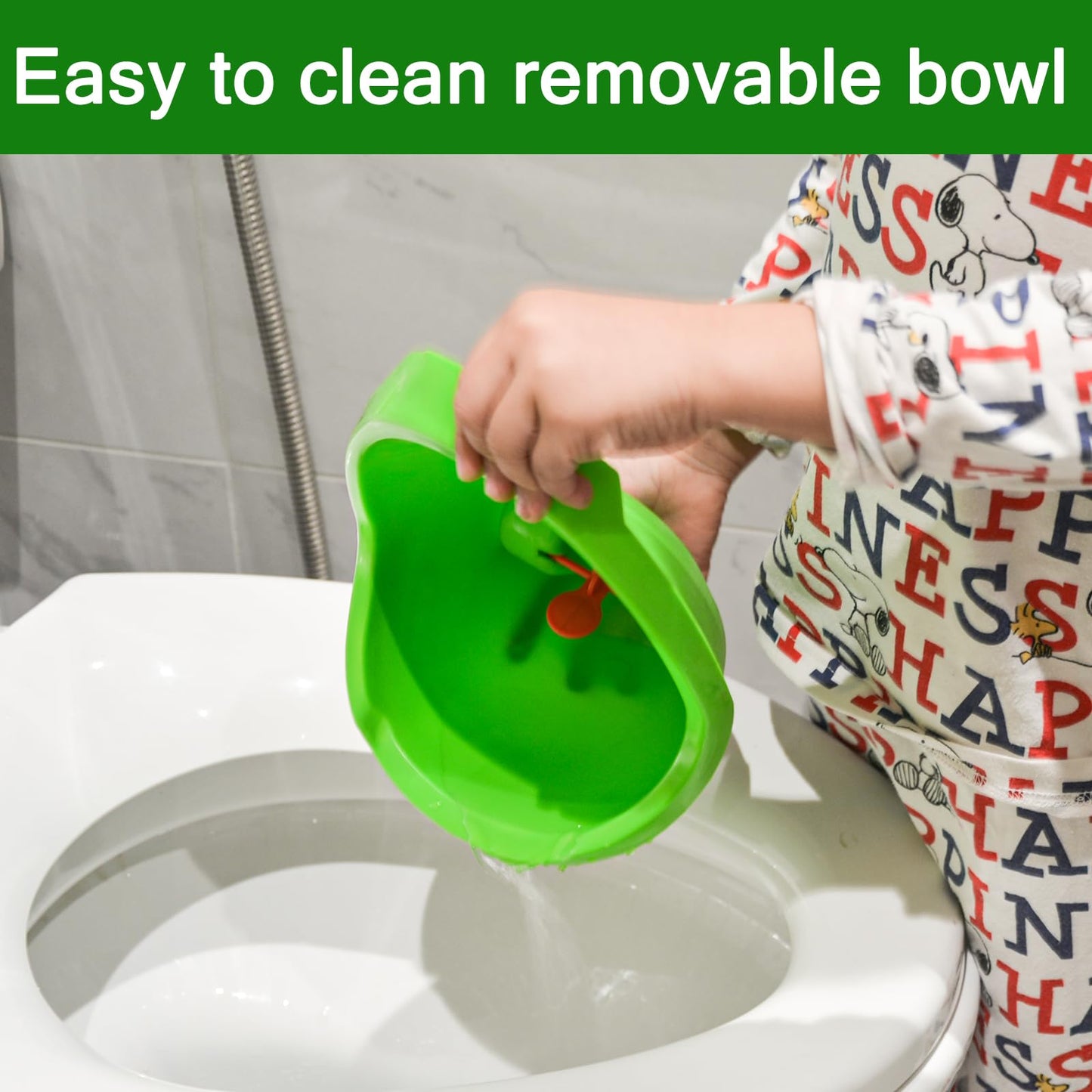 Frog Potty Training Urinal for Toddler Boys with Funny Aiming Target, (Green)