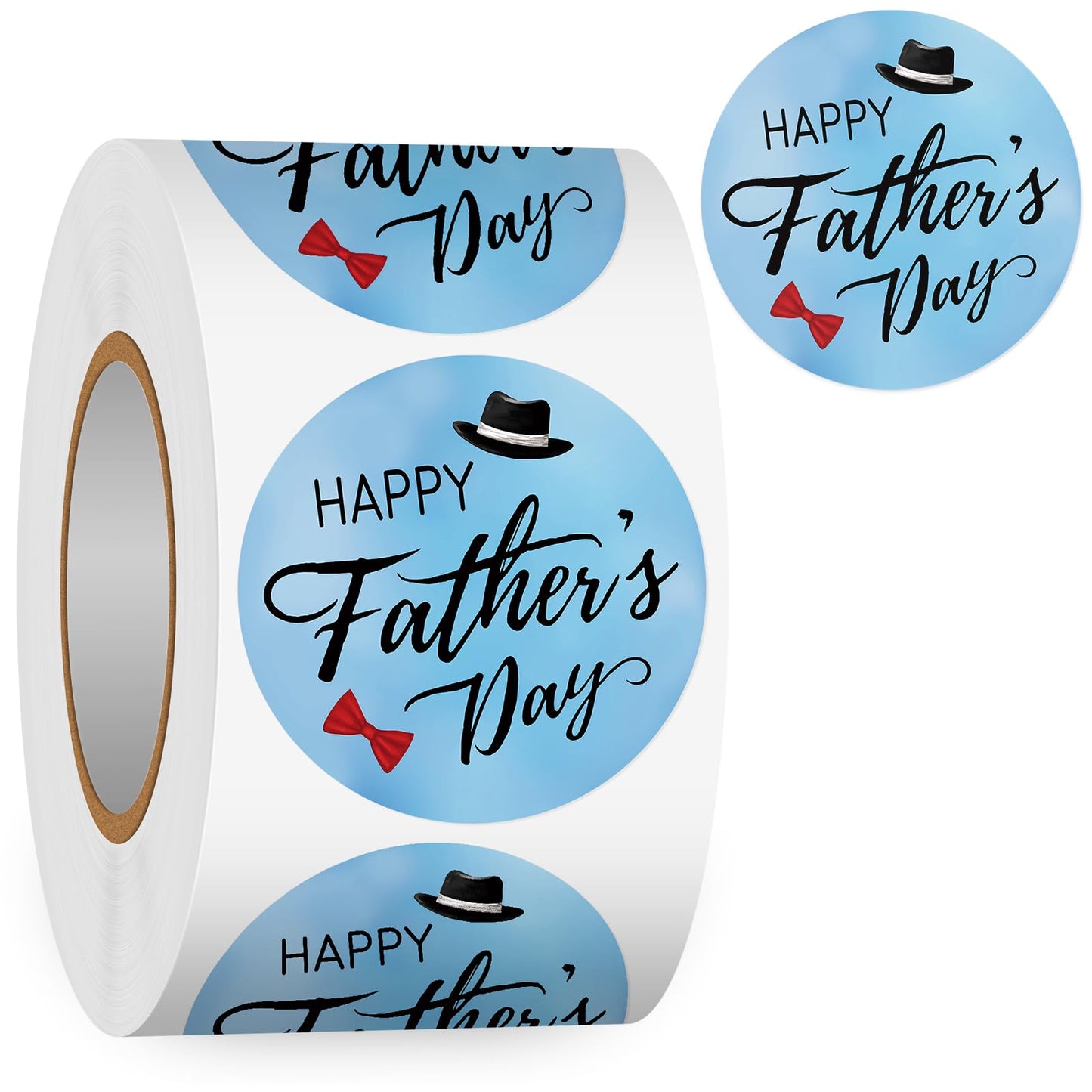 Happy Father's Day Label Stickers Roll, 500 PCS Father's Day Gift Tag, 1.5 inch