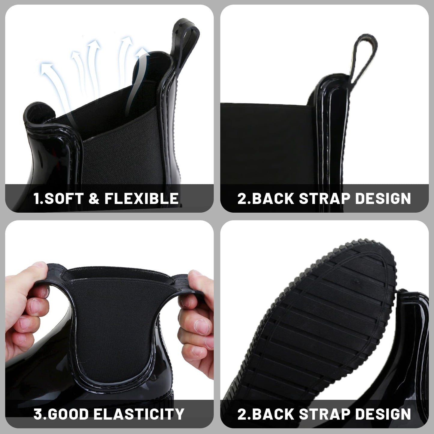 HSBDNZQ Rain Boots for Gardening ,Outdoor Work Anti-Slipping Size 39=US9.5