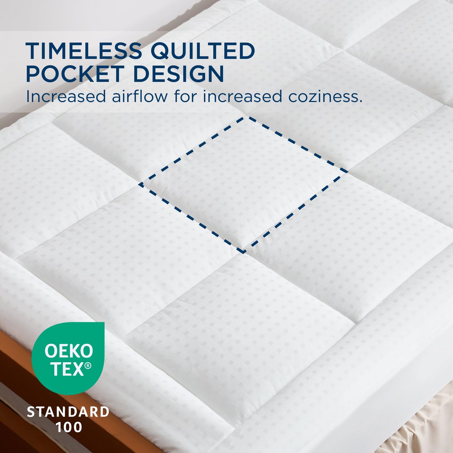 Bedsure Twin XL Mattress Pad /Topper Deep Pocket Fits 8"-21" Mattresses White